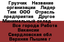 Грузчик › Название организации ­ Лидер Тим, ООО › Отрасль предприятия ­ Другое › Минимальный оклад ­ 19 000 - Все города Работа » Вакансии   . Свердловская обл.,Верхняя Пышма г.